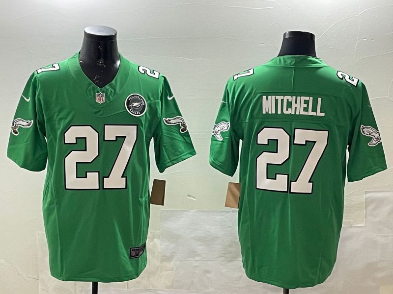 Men Philadelphia Eagles #27 Mitchell Green three generations 2025 Nike Vapor Limited NFL Jersey style 3